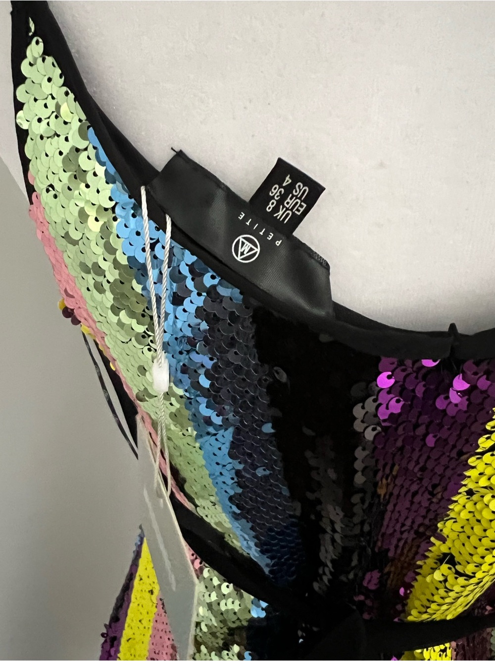 Missguided Multicolor Sequin Striped Slip Dress - Picture 5 of 5